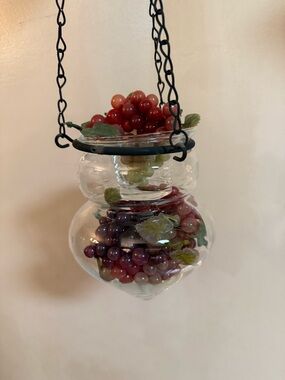 Princess House Heritage Hanging Planter/Candle Holder